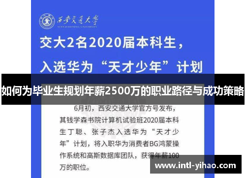 如何为毕业生规划年薪2500万的职业路径与成功策略 如何为毕业生规划年薪2500万的职业路径与成功策略